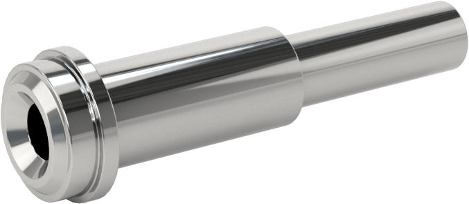 Paslanmaz Çelik Boru için Ultra Parlak Conta Bağlantı Parçası, Conta x Alın Kaynaklı Adaptör, 1/4" Boru Dış Çapı, 1-25/32" Uzunluk