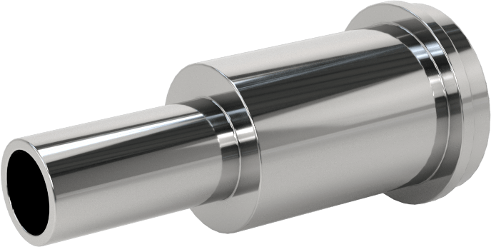 Paslanmaz Çelik Boru için Ultra Parlak Conta Bağlantı Parçası, 1-25/32" Uzunluk, 1/2“ Conta x 3/8” Alın Kaynaklı Boru Dış Çapı için