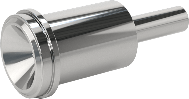 Paslanmaz Çelik Boru için Ultra Parlak Conta Bağlantı Parçası, 1-25/32" Uzunluk, 1/2“ Conta x 1/4” Alın Kaynaklı Boru Dış Çapı için