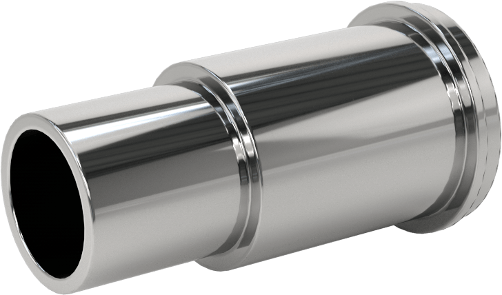 Paslanmaz Çelik Boru için Ultra Parlak Conta Bağlantı Parçası, Conta x Alın Kaynaklı Adaptör, 3/4" Boru Dış Çapı, 2-1/32" Uzunluk