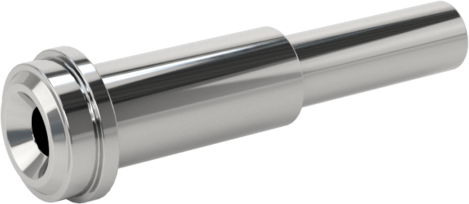 Paslanmaz Çelik Boru için Ultra Parlak Conta Bağlantı Parçası, Conta x Alın Kaynaklı Adaptör, 1/4" Boru Dış Çapı, 1-11/16" Uzunluk