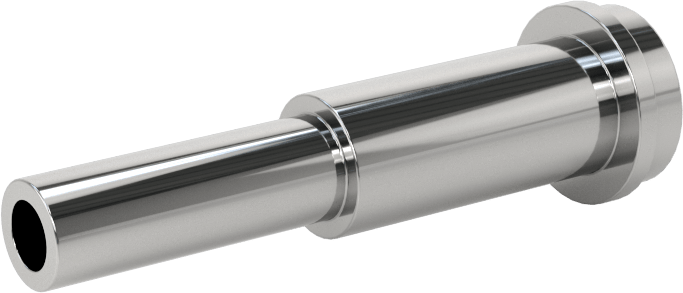 Paslanmaz Çelik Boru için Ultra Parlak Conta Bağlantı Parçası, Conta x Alın Kaynaklı Adaptör, 1/4" Boru Dış Çapı, 1-11/16" Uzunluk