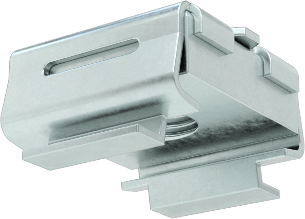 Geçmeli Somun, Çinko Kaplı Çelik, 5/16"-18, 0,028“-0,056” Kalınlıkta Panel için