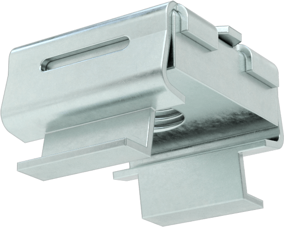 Geçmeli Somun, Çinko Kaplı Çelik, 5/16"-18, 0,093“-0,126” Kalın Panel için