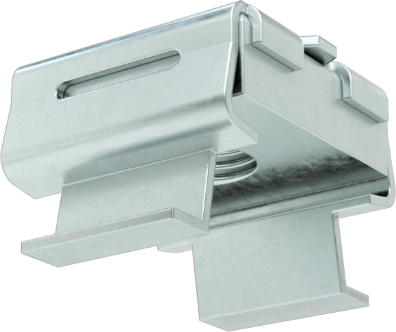 Geçmeli Somun, Çinko Kaplı Çelik, 5/16"-18, 0,127“-0,162” kalınlıkta panel için