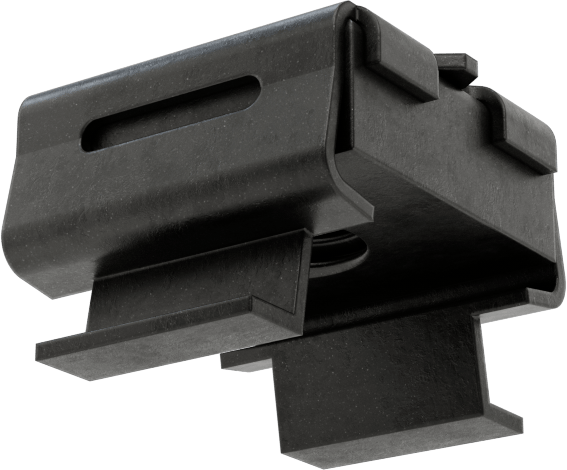 Geçmeli Somun, Fosfat Kaplı Çelik, 1/4"-20, 0,064“-0,105” Kalınlıkta Pnl