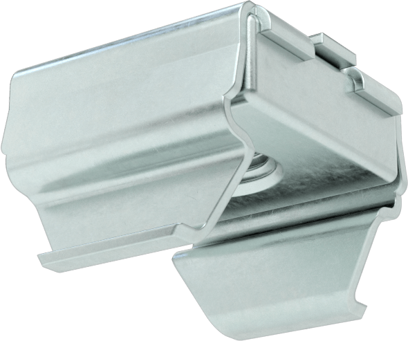 Geçmeli Somun, Çinko Kaplı Çelik, M8 x 1.25 mm, 3,2-4,1 mm Kalınlığında Panel için