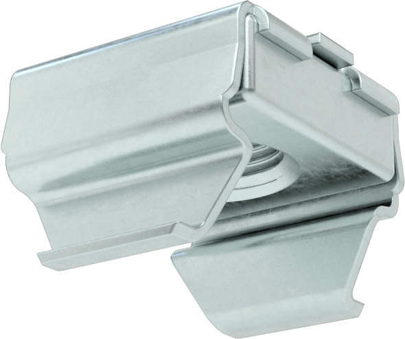 Geçmeli Somun, Çinko Kaplı Çelik, M10 x 1.5 mm, 3,2-4,1 mm Kalınlığında Panel için