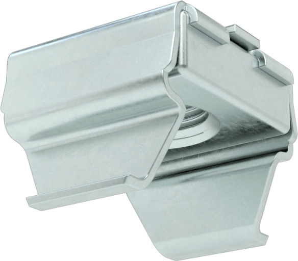 Geçmeli Somun, Çinko Kaplı Çelik, M10 x 1,5 mm Boyut, 4,1-5 mm Kalınlığında Panel için