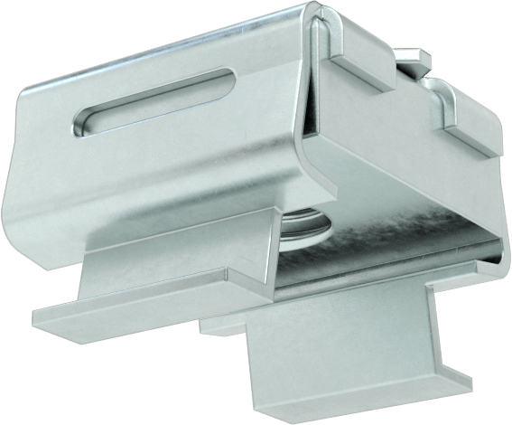 Geçmeli Somun, Çinko Kaplı Çelik, 1/4"-20 Boyut, 0,064“-0,105” Kalınlığındaki Paneller için