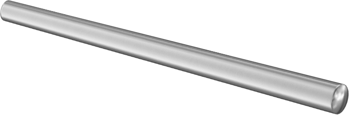 18-8 Paslanmaz Çelik Konik Pim, 4/0 Numaralı Pim, 0,109" Büyük Uç Çapı, 1-1/2" Uzunluk