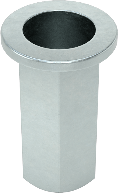 Ağır Hizmet Tipi Bükülmeye Dayanıklı Altıgen Şekilli Perçin Somunları, Çelik, 3/8"-16 Diş, 0,295“ ila 0,413” malzeme kalınlığı için
