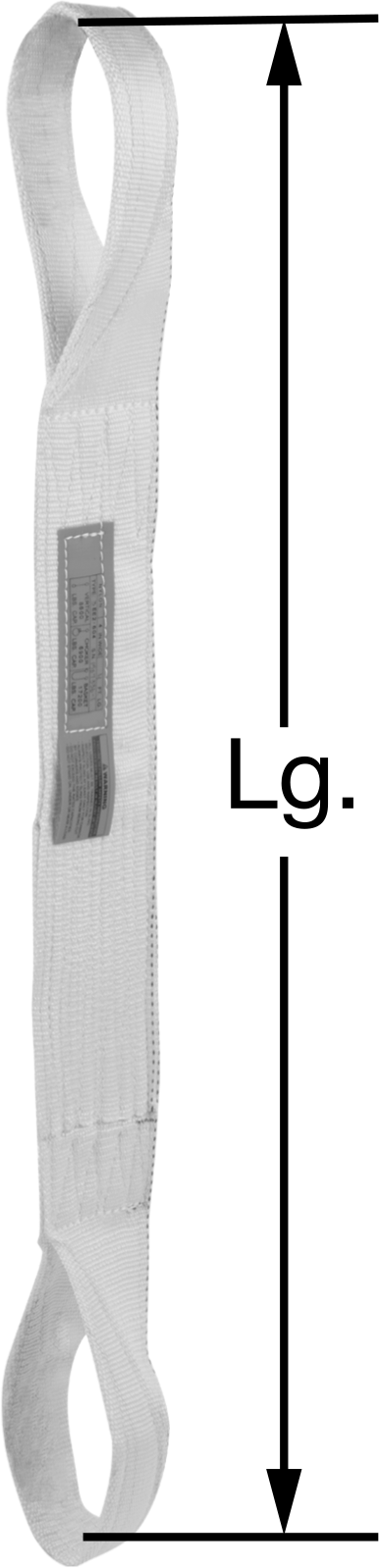 Polyester Kayış Sapan, Düz Göz, 4" Genişlik, 16300 lbs. Boğma Kapasitesi, 4 Fit Uzunluk