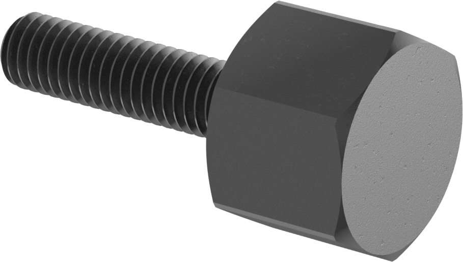 Çelik Altıgen Başlı Parmak Vidası, 10-32 Diş Boyutu, 3/4" Uzunluk