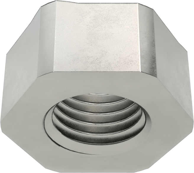 Çelik Vida Kilitli Altıgen Kaynak Somunları, M16 x 2 mm Diş, 26 mm Genişlik