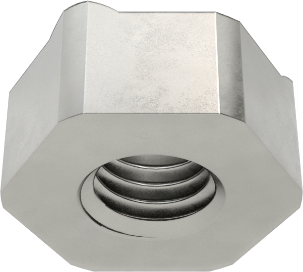 Çelik Vida Kilitli Altıgen Kaynak Somunları, M8 x 1,25 mm Diş, 15 mm Genişlik