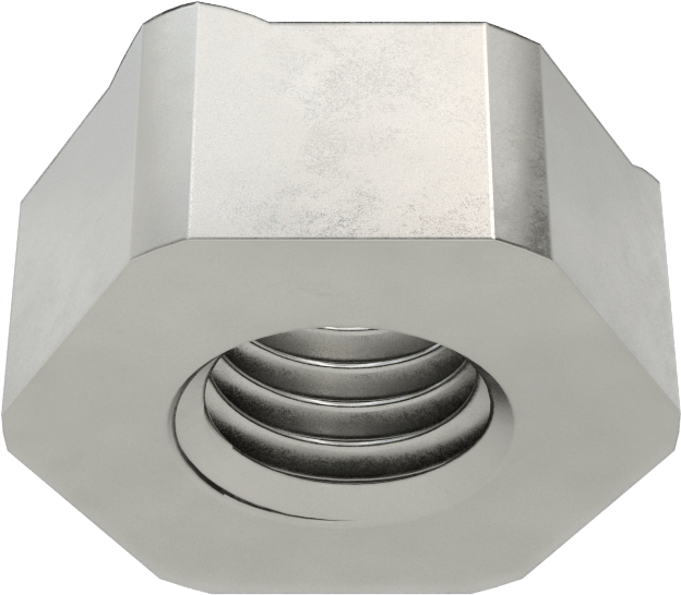 Çelik Vida Kilitli Altıgen Kaynak Somunları, M10 x 1,5 mm Diş, 18 mm Genişlik