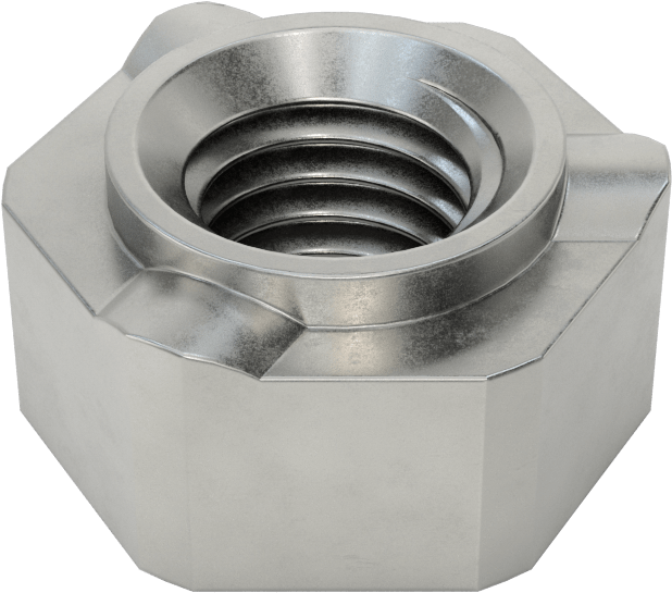 Çelik Vida Kilitli Altıgen Kaynak Somunları, M10 x 1,5 mm Diş, 18 mm Genişlik