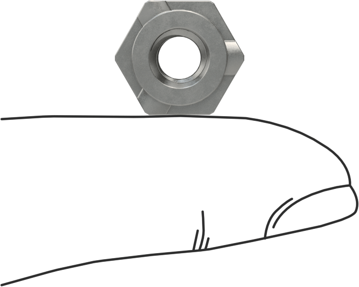 Çelik Vida Kilitli Altıgen Kaynak Somunları, 1/4"-20 Diş Boyutu, 15/32" Genişlik