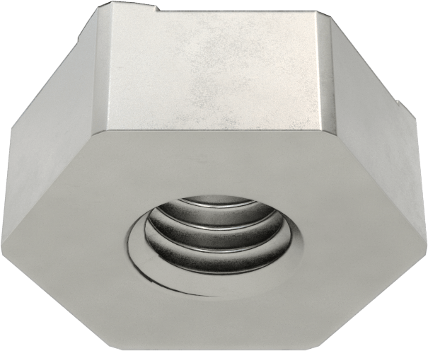 Çelik Vida Kilitli Altıgen Kaynak Somunları, M6 x 1 mm Diş, 12,7 mm Genişlik