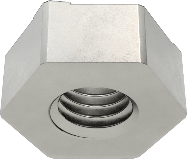 Çelik Vida Kilitli Altıgen Kaynak Somunları, M8 x 1,25 mm Diş, 14,7 mm Genişlik