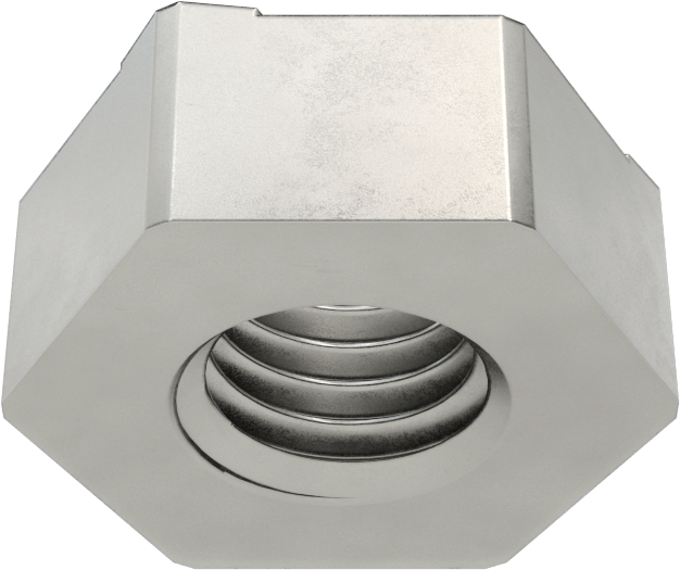 Çelik Vida Kilitli Altıgen Kaynak Somunları, M10 x 1,5 mm Diş, 17,7 mm Genişlik