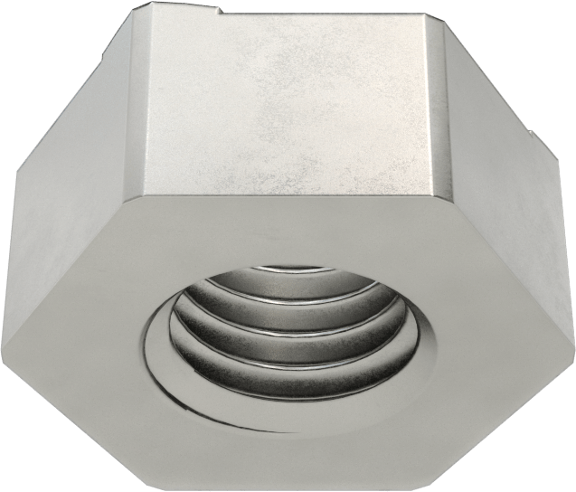 Çelik Vida Kilitli Altıgen Kaynak Somunları, M12 x 1,75 mm Diş, 20,6 mm Genişlik