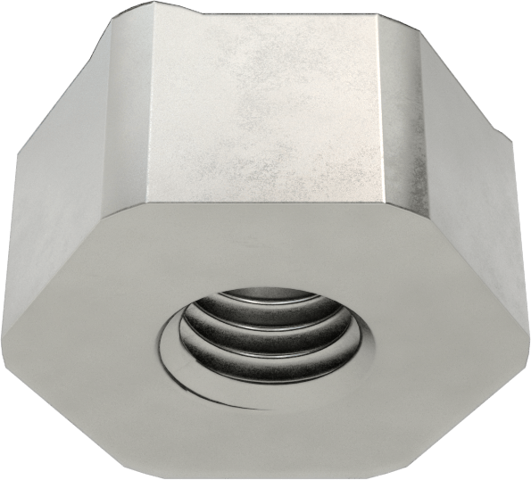 Çelik Vida Kilitli Altıgen Kaynak Somunları, M5 x 0,8 mm Diş, 11 mm Genişlik