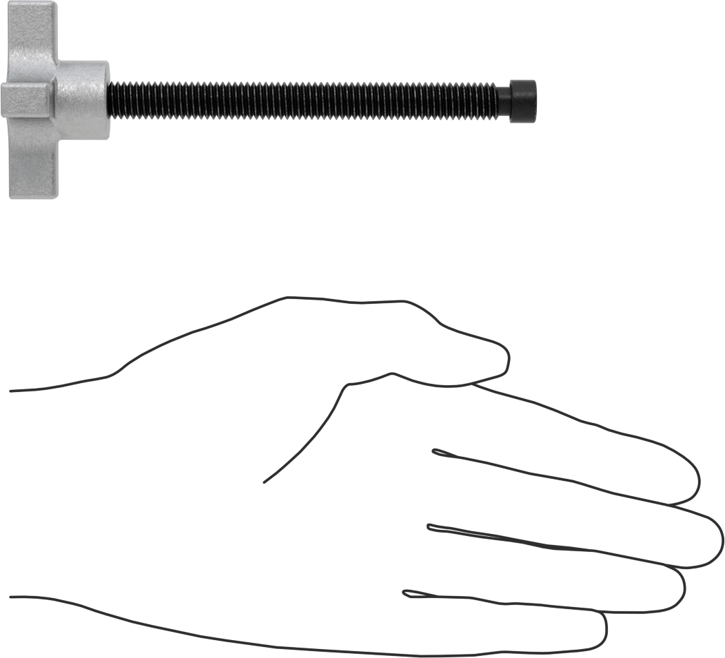 Vida Kelepçesi, 3/8"-16 Diş Boyutu, 4-5/16" Uzunluk