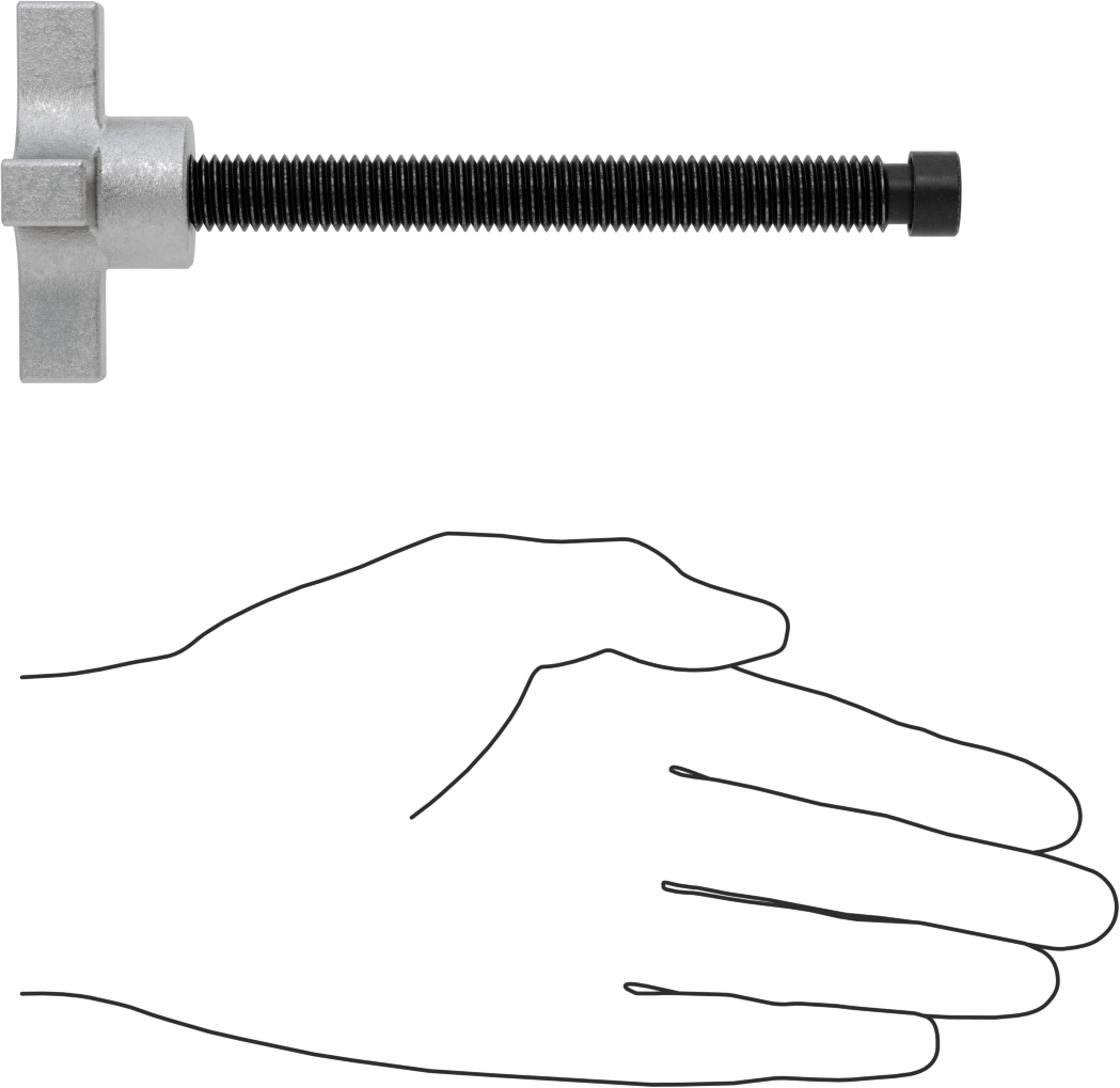 Vida Kelepçesi, 1/2"-13 Diş Boyutu, 5-1/16" Uzunluk