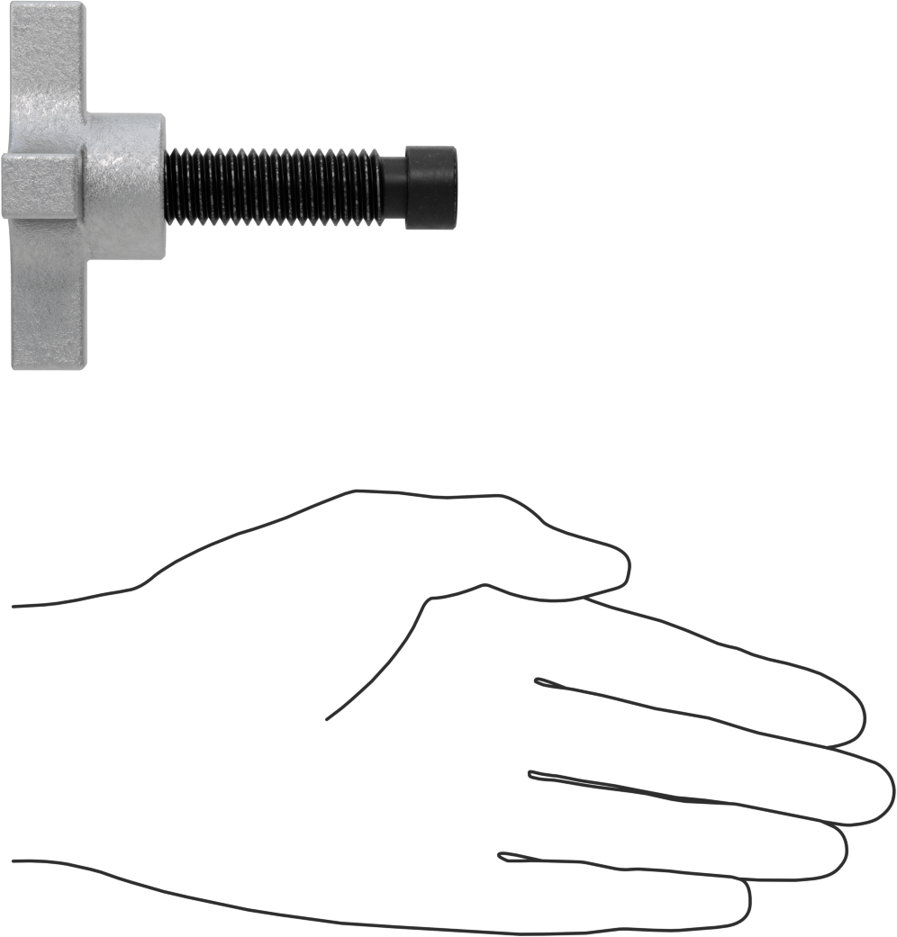 Vida Kelepçesi, 5/8"-11 Diş Boyutu, 2-3/8" Uzunluk