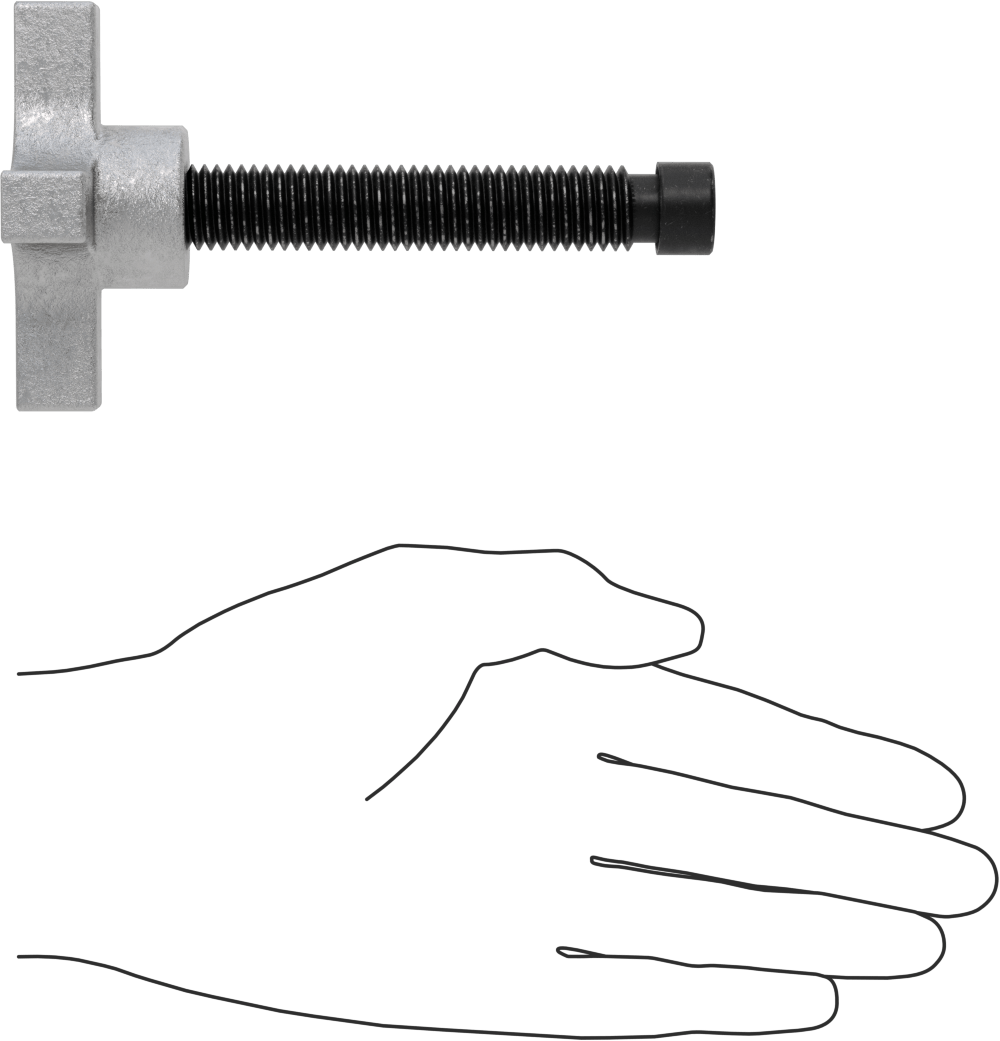 Vida Kelepçesi, 5/8"-11 Diş Boyutu, 3-7/8" Uzunluk