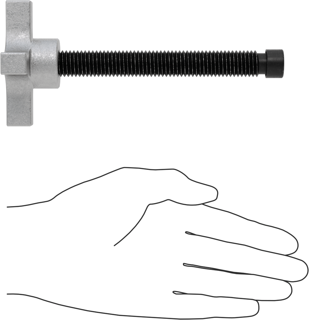 Vida Kelepçesi, 5/8"-11 Diş Boyutu, 5-3/8" Uzunluk