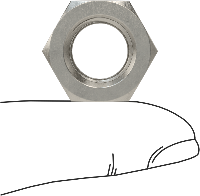 Mil. Spec. 18-8 Paslanmaz Çelik Altıgen Somun, 1/2"-20 Diş Boyutu, MS51972-5