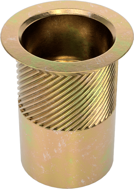 Gömme Montajlı Perçin Somunu, M8 x 1,25 mm Diş Boyutu, 1,6 mm ila 5 mm Malzeme Kalınlığı için