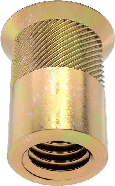 Gömme Montajlı Perçin Somunu, M8 x 1,25 mm Diş Boyutu, 1,6 mm ila 5 mm Malzeme Kalınlığı için