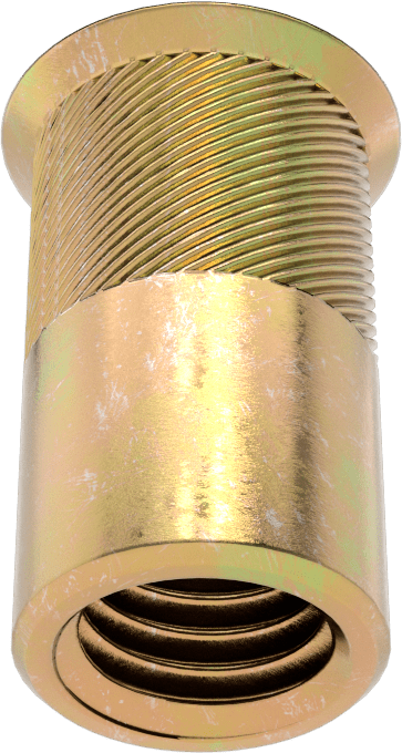 Gömme Montajlı Perçin Somunu, M12 x 1,75 mm Diş Boyutu, 5 mm ila 8 mm Malzeme Kalınlığı için