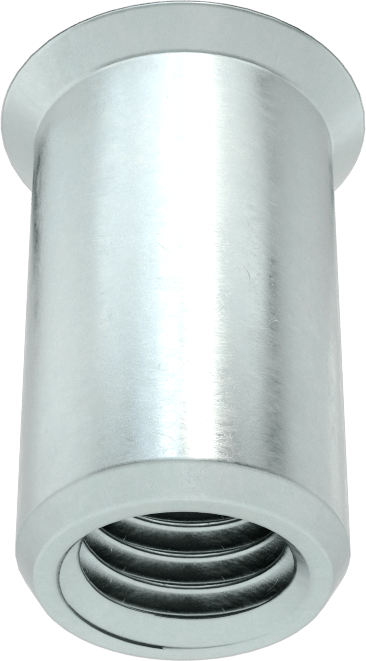 Gömme Montajlı Perçin Somunu, M10 x 1,5 mm Diş Boyutu, 5 mm ila 7,5 mm malzeme kalınlığı için