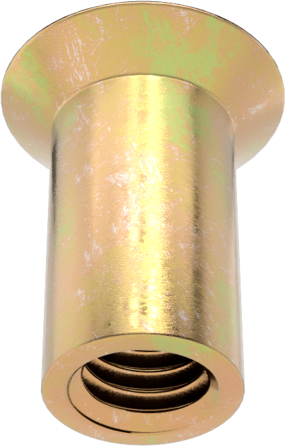 Gömme Montajlı Perçin Somunu, 3/8"-16 Diş Boyutu, 0,125“ ila 0,211” Malzeme Kalınlığı için