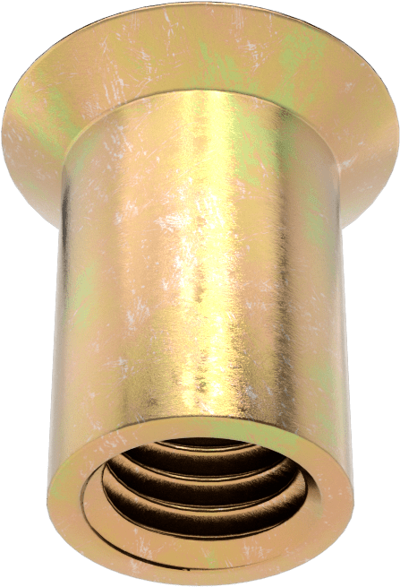 Gömme Montajlı Perçin Somunu, 1/2"-13 Diş Boyutu, 0,125“ ila 0,226” Malzeme Kalınlığı için