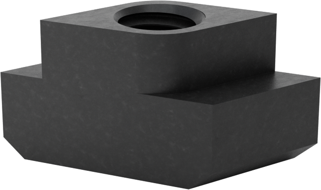 Tam Dişli Siyah Oksit Çelik Takılabilir T-Yuvası Somunu, 8 mm yarık genişliği için, M6 x 1 mm Diş Boyutu