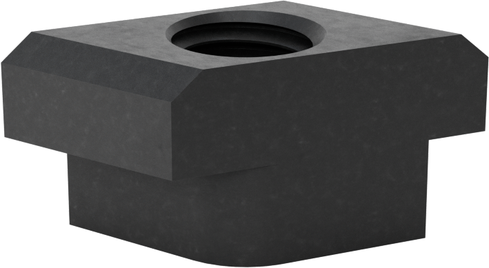 Tam Dişli Siyah Oksit Çelik Takılabilir T-Yuvası Somunu, 14 mm Yuvası Genişliği için, M12 x 1,75 mm Dişli Boyutu