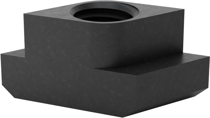 Tam Dişli Siyah Oksit Çelik Takılabilir T-Yuvası Somunu, 14 mm Yuvası Genişliği için, M12 x 1,75 mm Dişli Boyutu