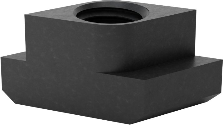 Tam Dişli Siyah Oksit Çelik Takılabilir T-Yuvası Somunu, 16 mm Yuva Genişliği için, M14 x 2 mm Diş Boyutu