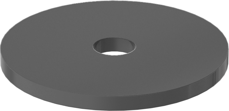 Fiberglas Pul, 3/8" Vida Boyutu için, 0.375" ID, 2.000" OD