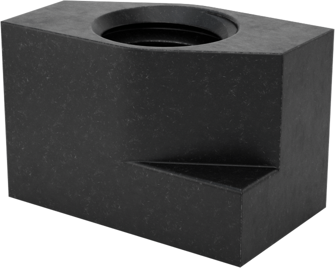 Kısmen Dişli Takılabilir T-Yuvası Somunu, 7/16" yarık genişliği için, 3/8"-16 Diş Boyutu, Siyah Oksit Çelik