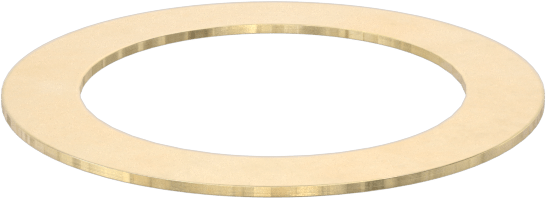 260 Pirinç Soyulabilir Çok Katmanlı Şim, 0,032" Kalın, 1-1/4" ID