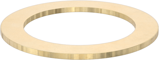260 Pirinç Soyulabilir Çok Katmanlı Şim, 0,062 inç Kalınlık, 1-1/4" ID