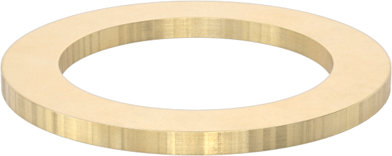 260 Pirinç Soyulabilir Çok Katmanlı Şim, 0,125" Kalınlık, 1-1/2" ID