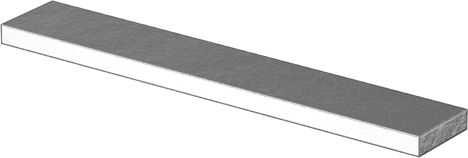 Yüksek Mukavemetli Sınıf 5 Titanyum Çubuk, 1/4“ Kalınlık x 1” Genişlik